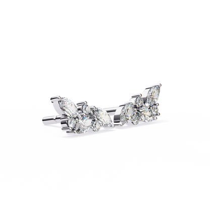Whisper Bloom – Marquise & Round Lab Diamond Petite Studs