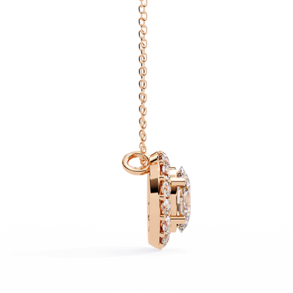 Oval Bloom – Oval & Round Lab Diamond Cluster Necklace