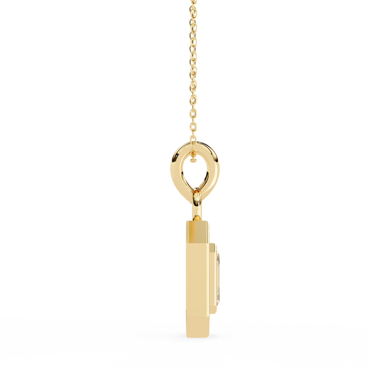 Emerald Crest – Emerald & Round Lab Diamond Cluster Pendant