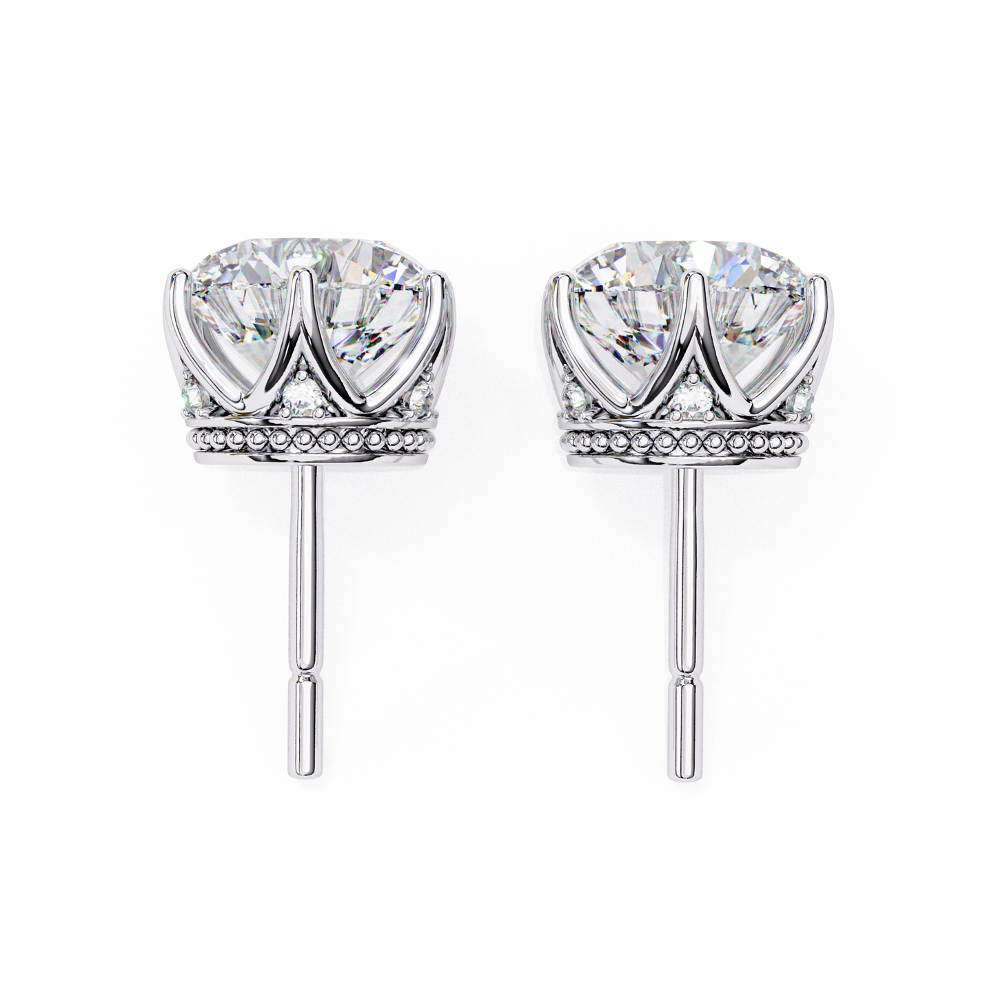 Stardust Cluster – Round Lab Diamond Multi-Stone Studs