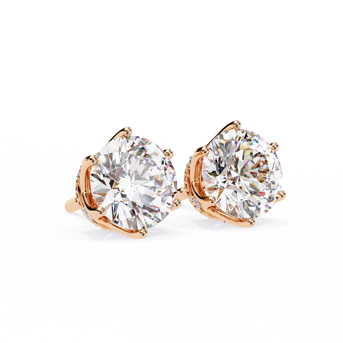 Stardust Cluster – Round Lab Diamond Multi-Stone Studs