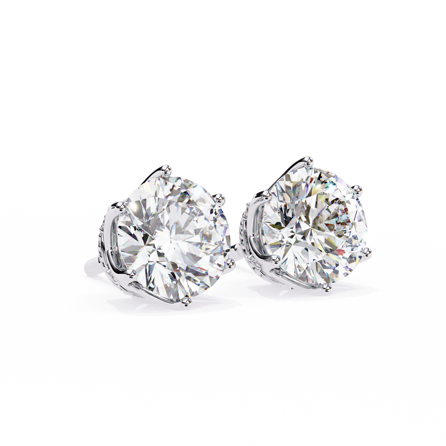 Stardust Cluster – Round Lab Diamond Multi-Stone Studs