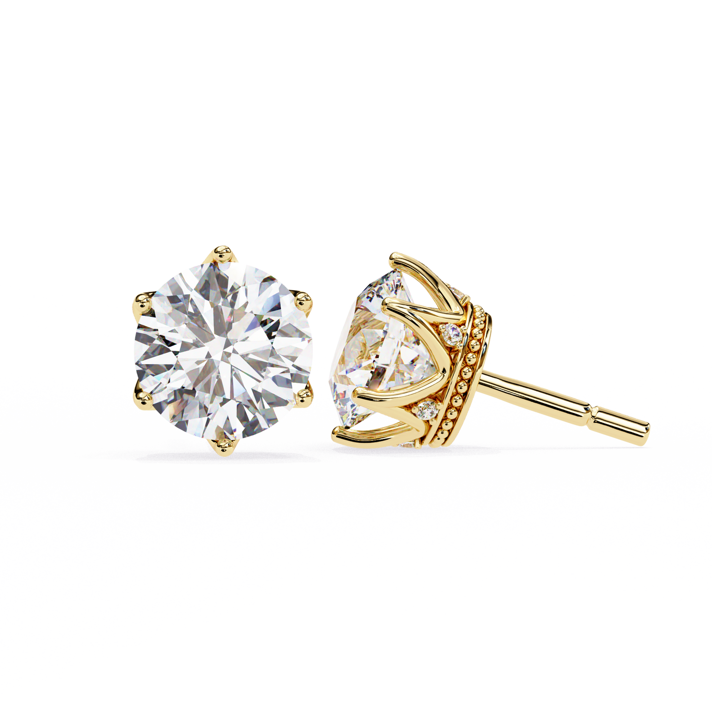 Stardust Cluster – Round Lab Diamond Multi-Stone Studs