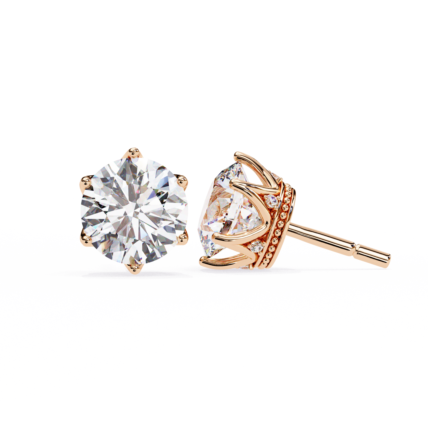 Stardust Cluster – Round Lab Diamond Multi-Stone Studs