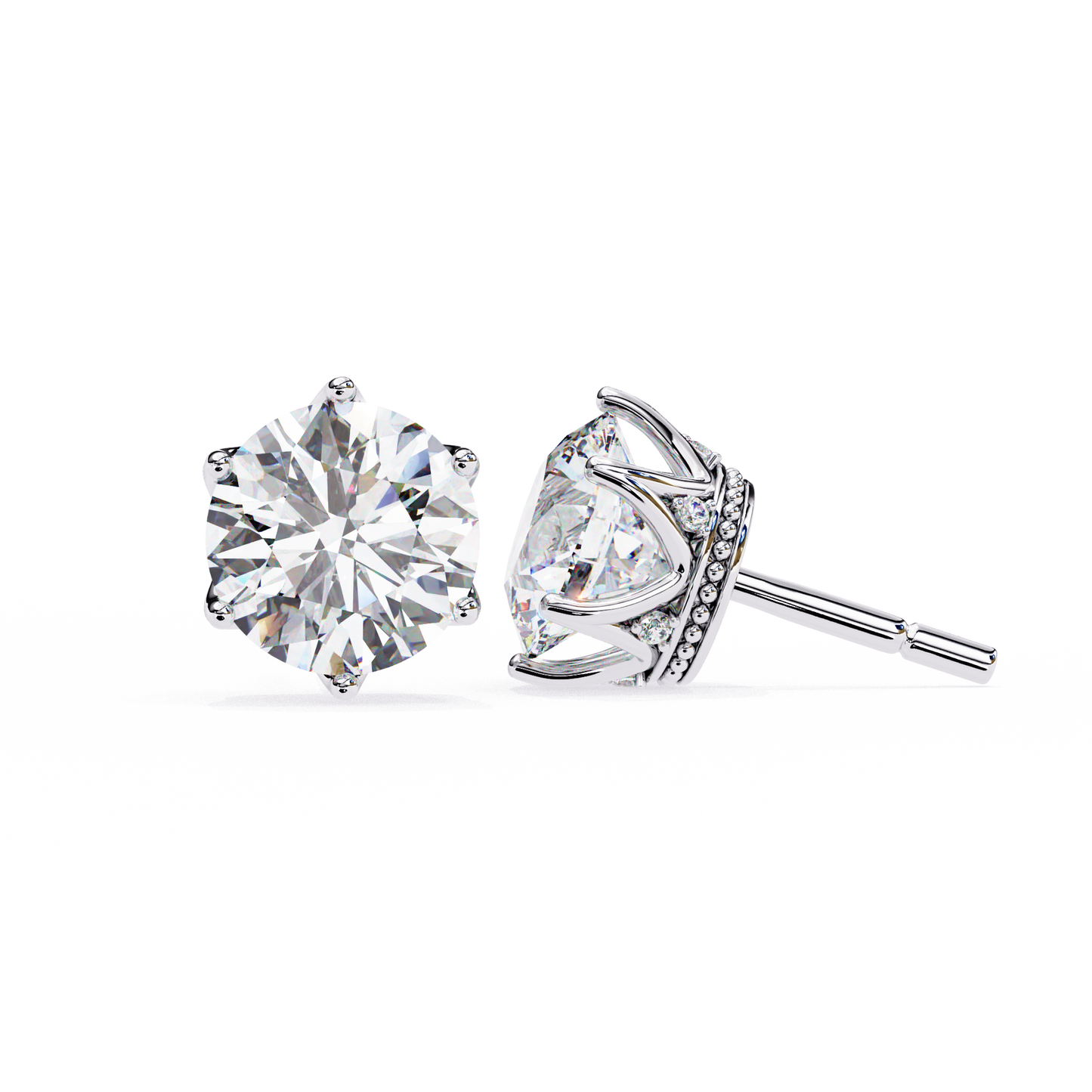 Stardust Cluster – Round Lab Diamond Multi-Stone Studs