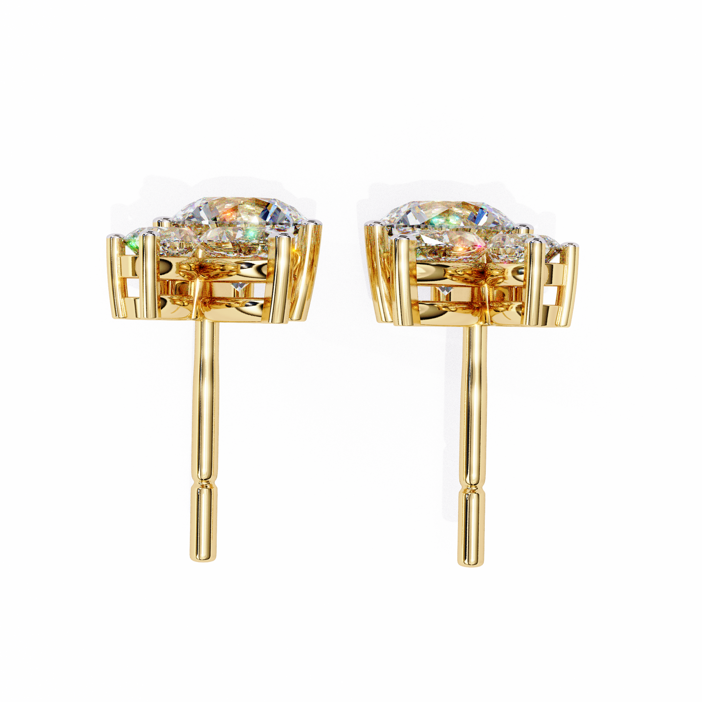 Diamond Bunny – Round Lab Diamond Rabbit-Inspired Earrings