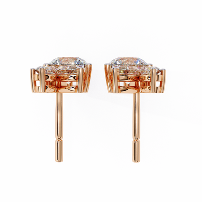 Diamond Bunny – Round Lab Diamond Rabbit-Inspired Earrings