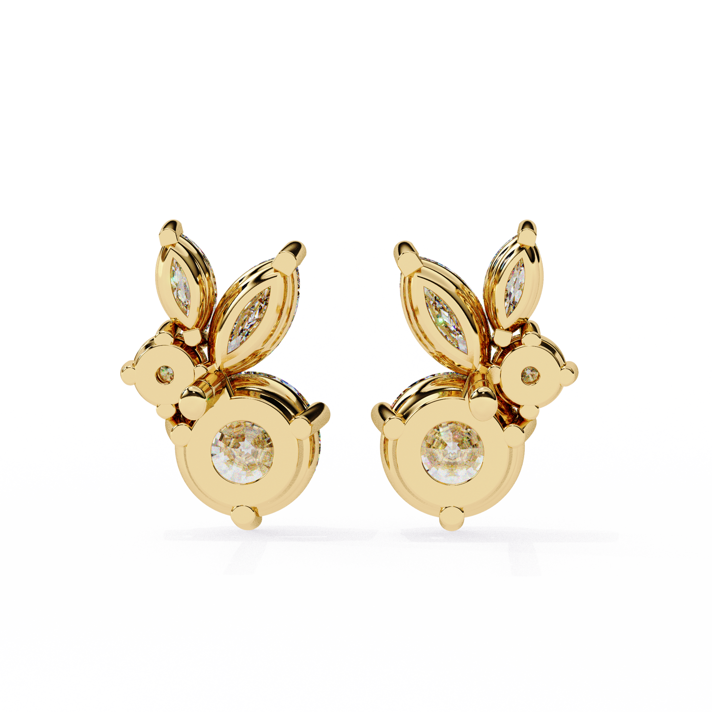 Diamond Bunny – Round Lab Diamond Rabbit-Inspired Earrings