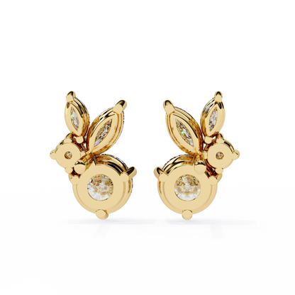 Diamond Bunny – Round Lab Diamond Rabbit-Inspired Earrings