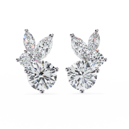 Diamond Bunny – Round Lab Diamond Rabbit-Inspired Earrings