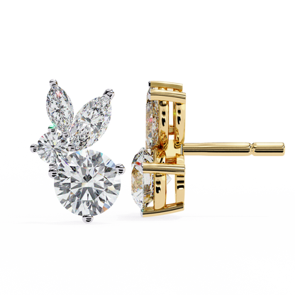 Diamond Bunny – Round Lab Diamond Rabbit-Inspired Earrings