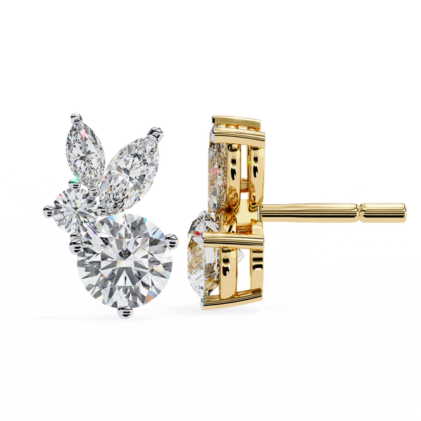 Diamond Bunny – Round Diamond Rabbit-Inspired Earrings