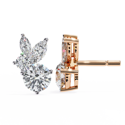 Diamond Bunny – Round Lab Diamond Rabbit-Inspired Earrings