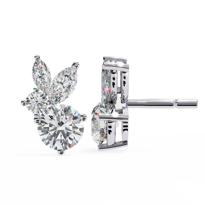 Diamond Bunny – Round Lab Diamond Rabbit-Inspired Earrings