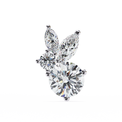 Diamond Bunny – Round Lab Diamond Rabbit-Inspired Earrings