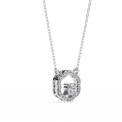 Diamond Drift – Round Lab Diamond Necklace