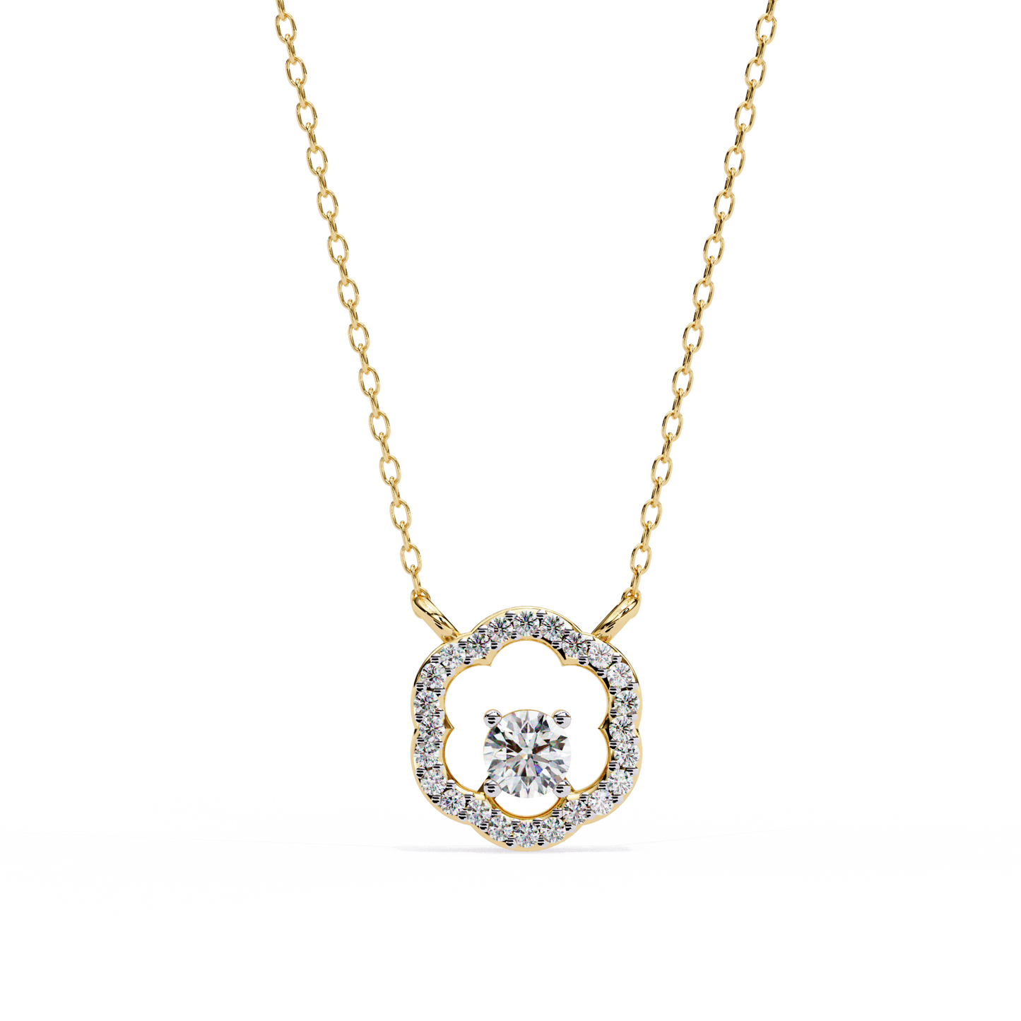 Diamond Drift – Round Lab Diamond Necklace
