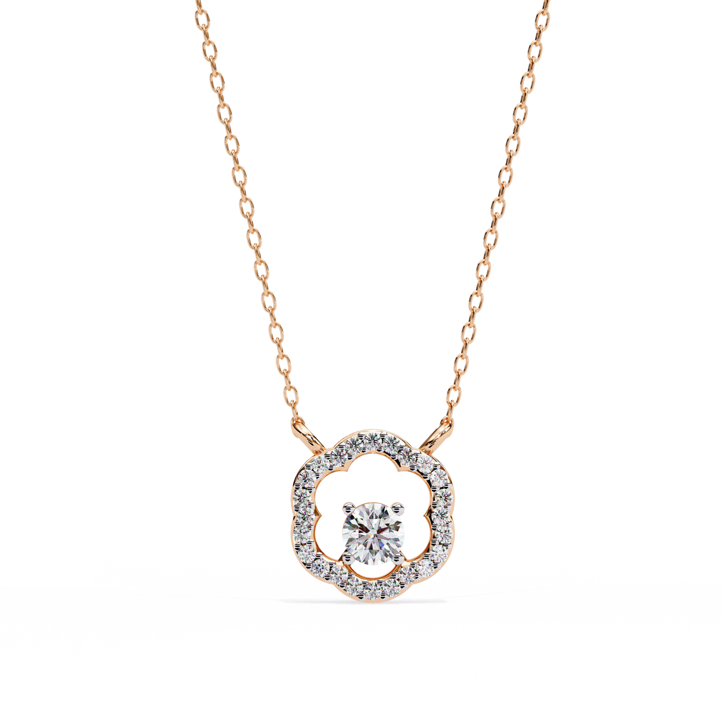Diamond Drift – Round Lab Diamond Necklace