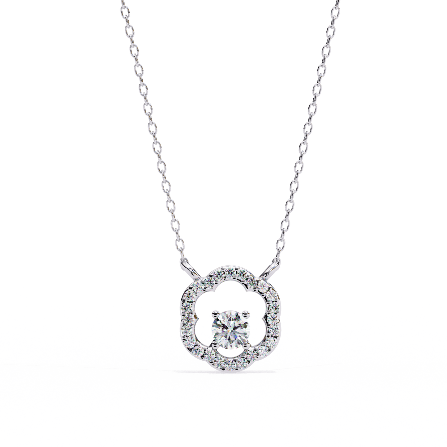 Diamond Drift – Round Lab Diamond Necklace
