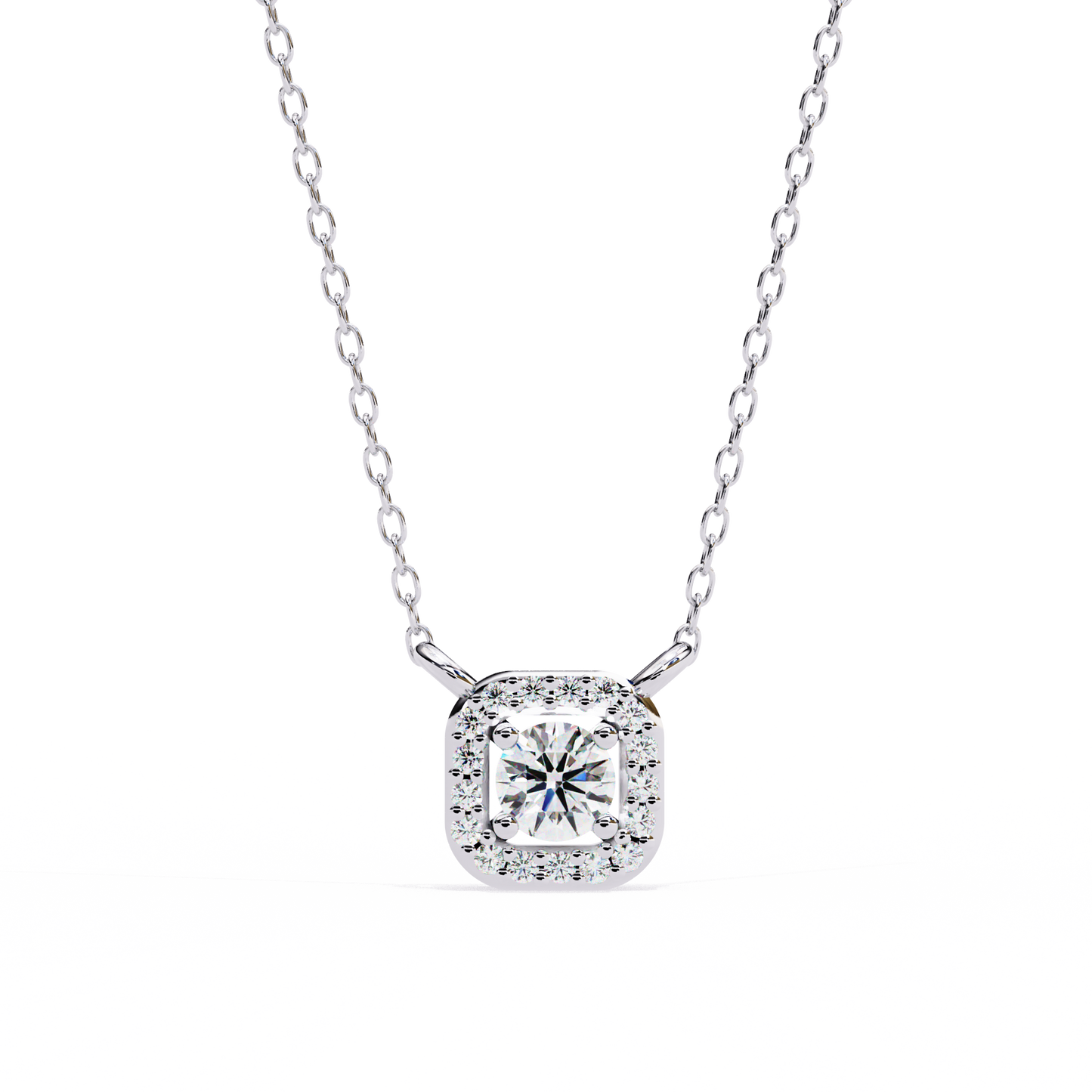 Light Flow – Round Lab Diamond Chain Necklace