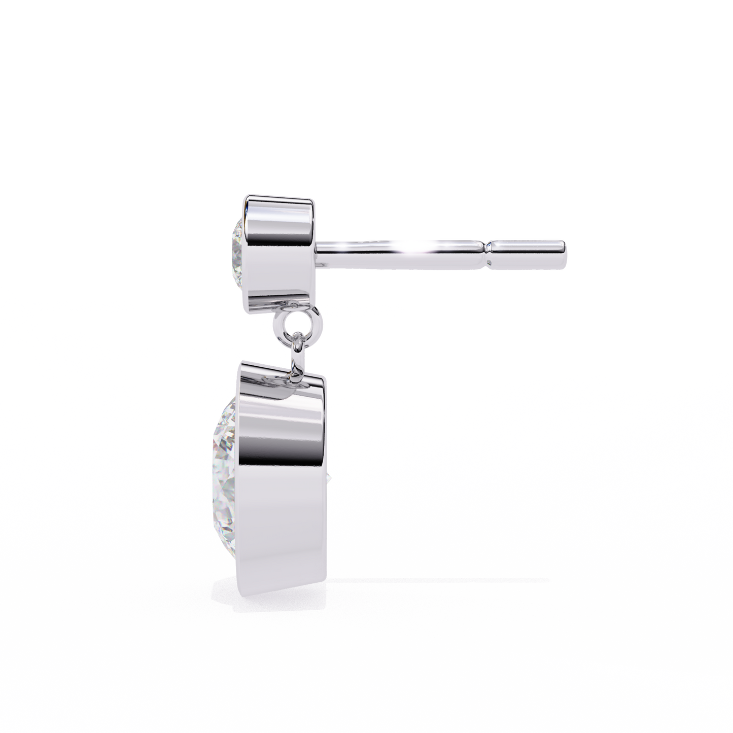 Moonbeam Duo – Round Lab Diamond Twin Stud Earrings