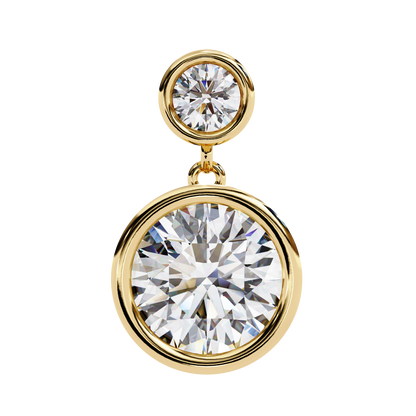 Moonbeam Duo – Round Lab Diamond Twin Stud Earrings