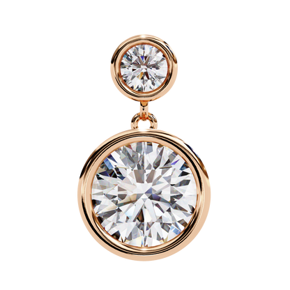 Moonbeam Duo – Round Lab Diamond Twin Stud Earrings
