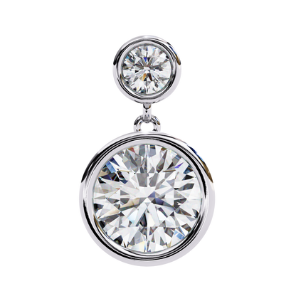 Moonbeam Duo – Round Lab Diamond Twin Stud Earrings