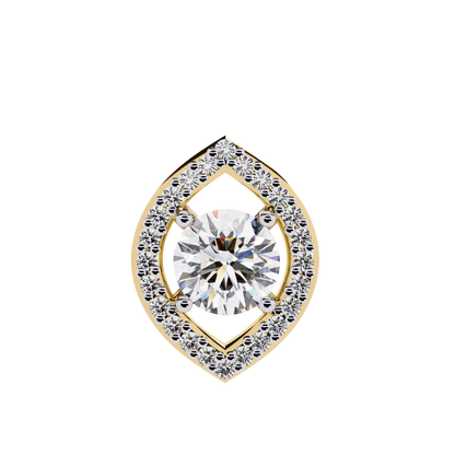 Halo Glint – Round Lab Diamond Chain Pendant