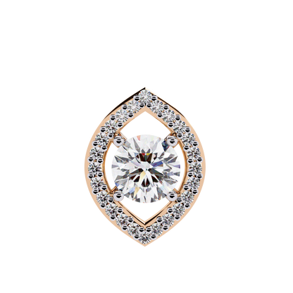 Halo Glint – Round Lab Diamond Chain Pendant