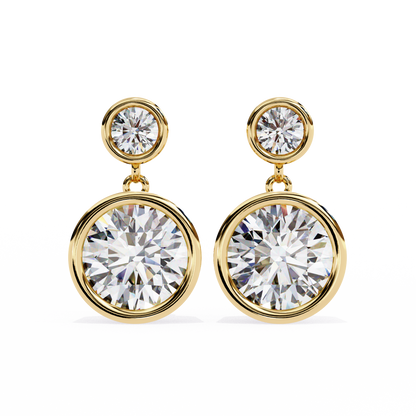 Moonbeam Duo – Round Lab Diamond Twin Stud Earrings