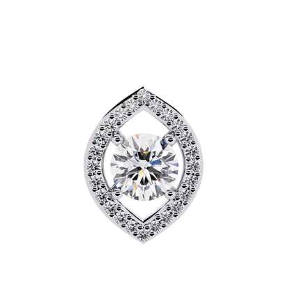 Halo Glint – Round Lab Diamond Chain Pendant