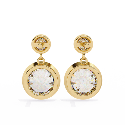 Moonbeam Duo – Round Lab Diamond Twin Stud Earrings