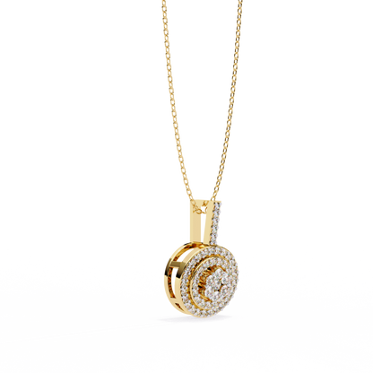 Diamond Lace – Round Lab Diamond Cluster Pendant