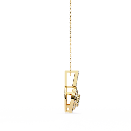Diamond Lace – Round Lab Diamond Cluster Pendant