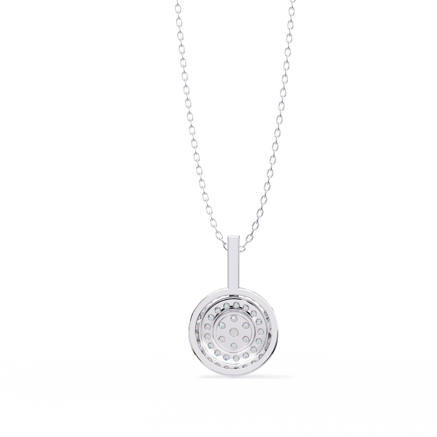 Diamond Lace – Round Lab Diamond Cluster Pendant