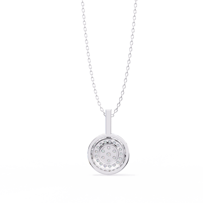Diamond Lace – Round Lab Diamond Cluster Pendant
