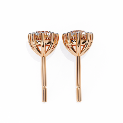 Nova Radiance – Round Lab Diamond High Dome Stud Earrings