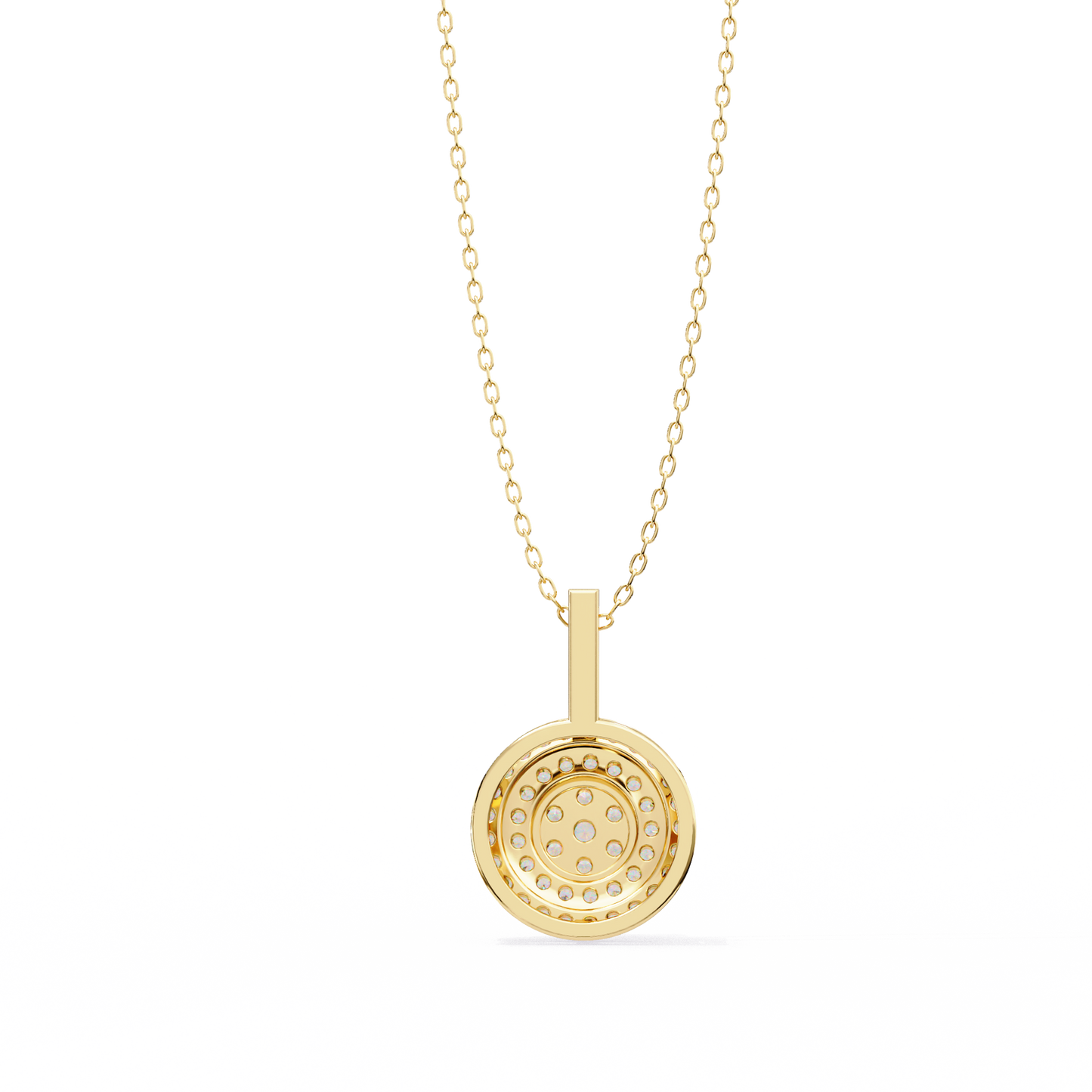 Diamond Lace – Round Lab Diamond Cluster Pendant