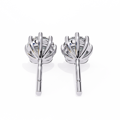 Nova Radiance – Round Lab Diamond High Dome Stud Earrings