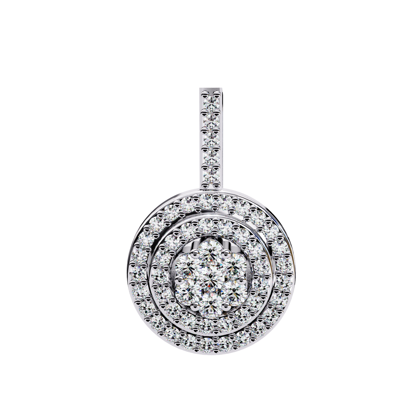 Diamond Lace – Round Lab Diamond Cluster Pendant