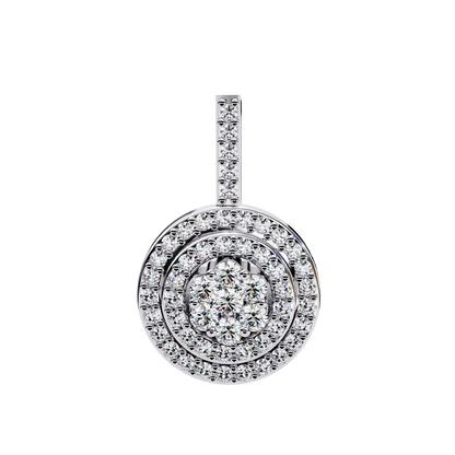 Diamond Lace – Round Lab Diamond Cluster Pendant