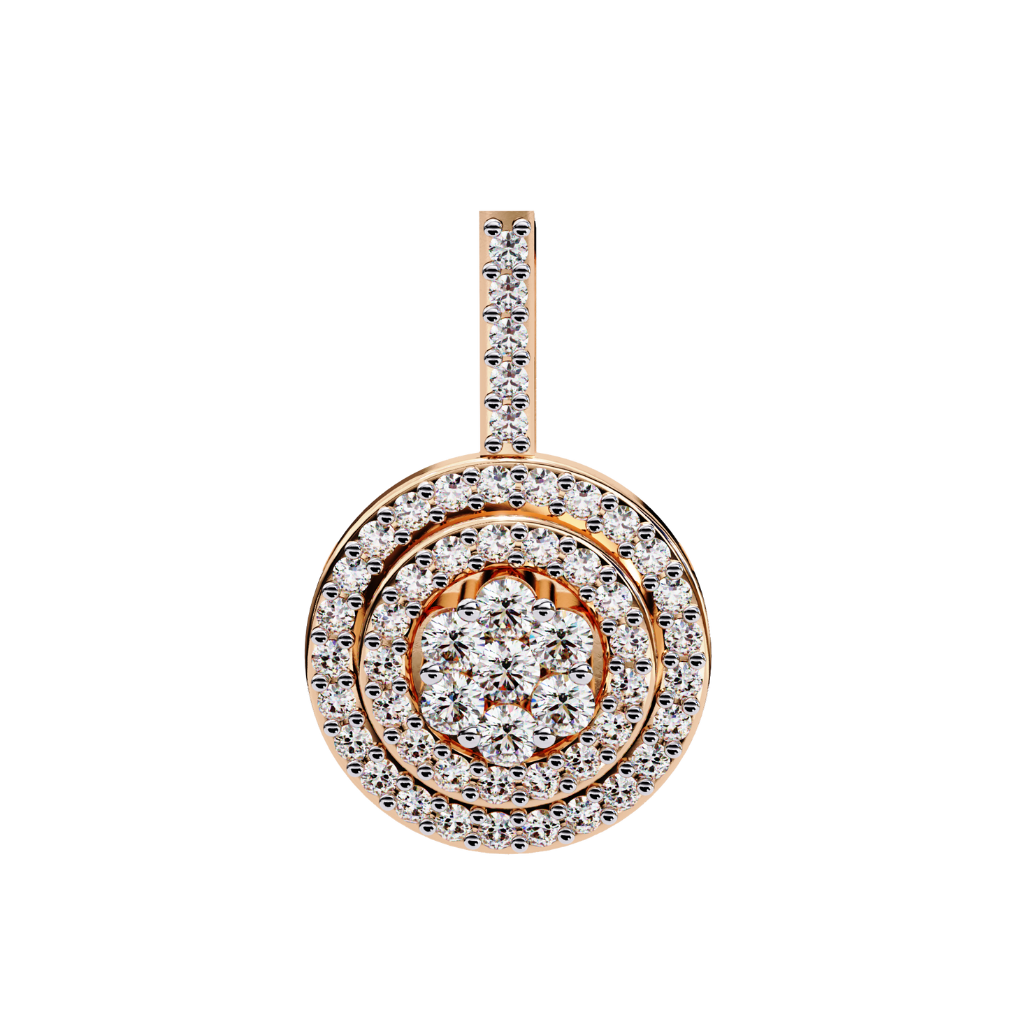 Diamond Lace – Round Lab Diamond Cluster Pendant
