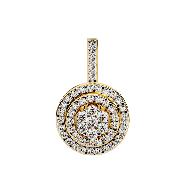 Diamond Lace – Round Diamond Cluster Pendant