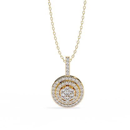 Diamond Lace – Round Lab Diamond Cluster Pendant