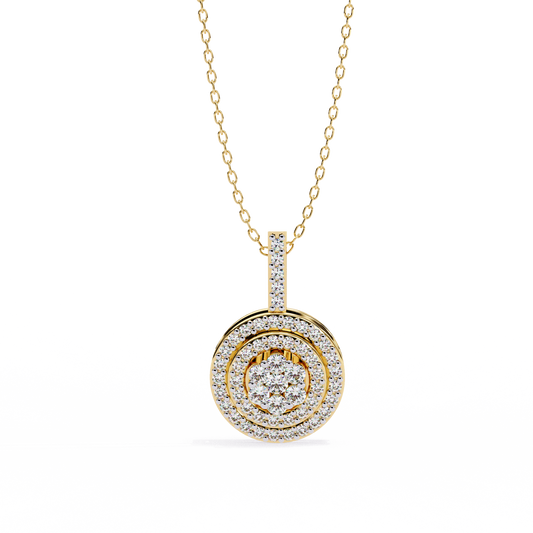 Diamond Lace – Round Lab Diamond Cluster Pendant