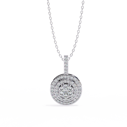 Diamond Lace – Round Lab Diamond Cluster Pendant