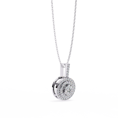 Diamond Lace – Round Lab Diamond Cluster Pendant