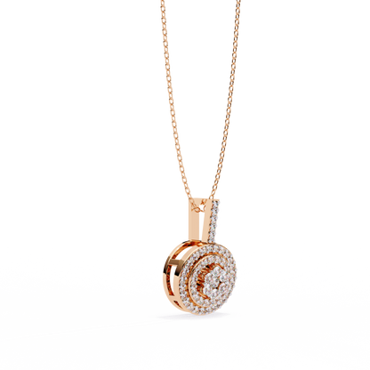 Diamond Lace – Round Lab Diamond Cluster Pendant