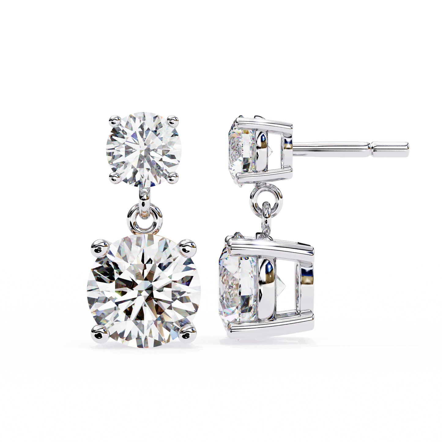 Modified Classic 3 ct. Round Studs